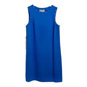 Susana Monaco Ava Studded Electric Blue Shift Sleeveless Shift Stretchy Dress 10